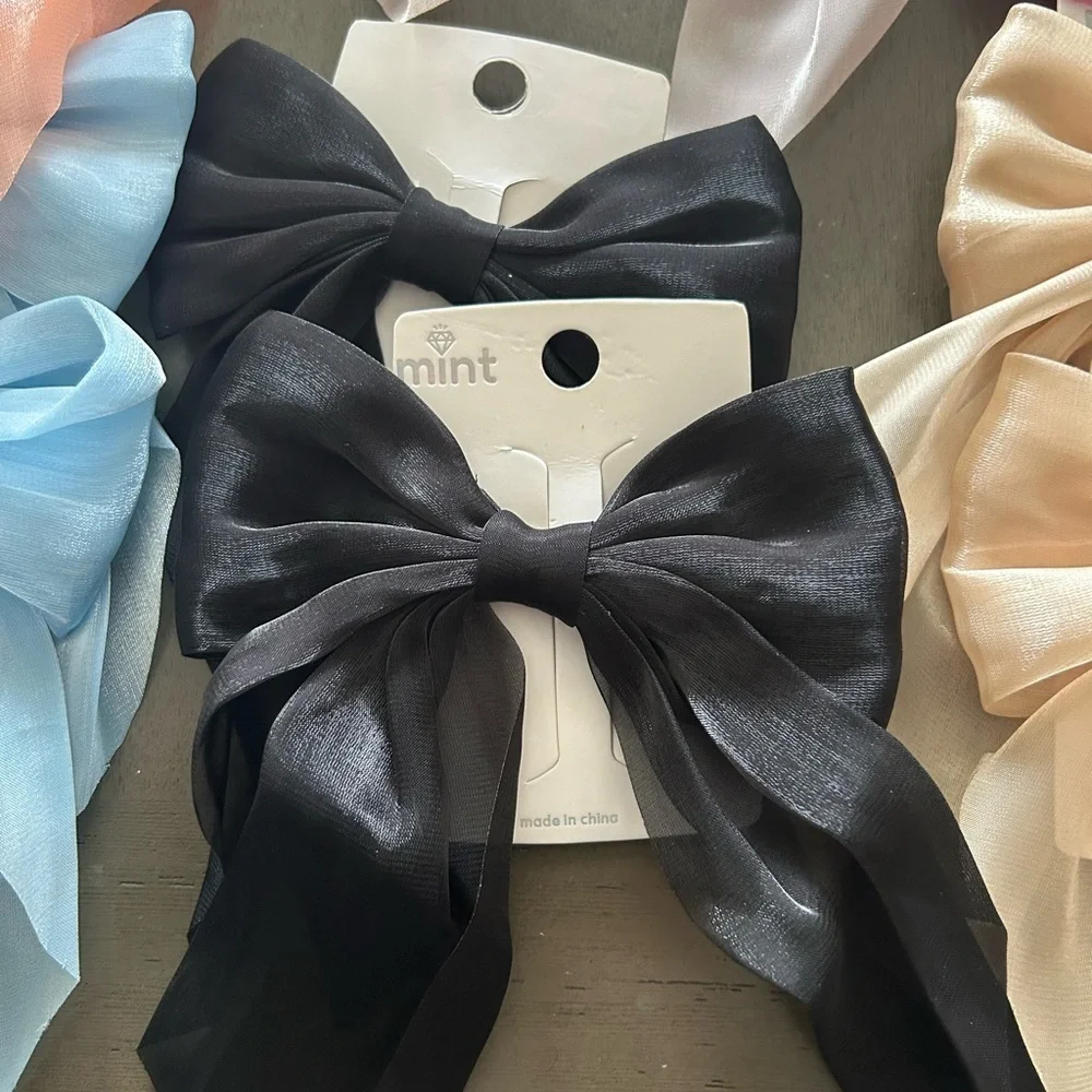 😍Set of 11 Elegant Sheer Hair Bows Set